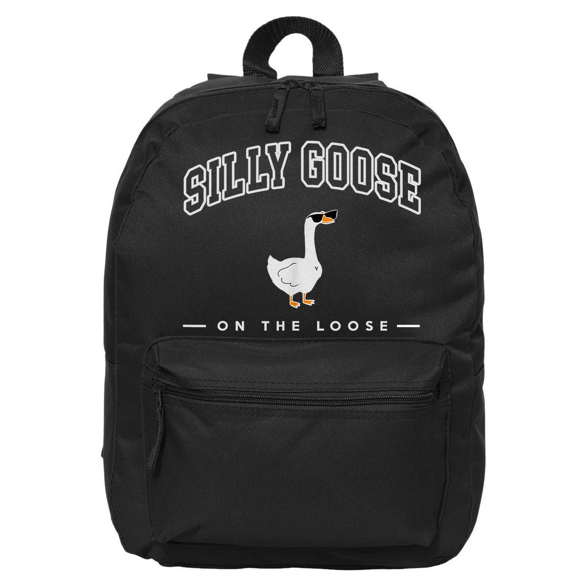 Silly Goose Goose On The Loose Funny Silly Goose University 16 in Basic Backpack