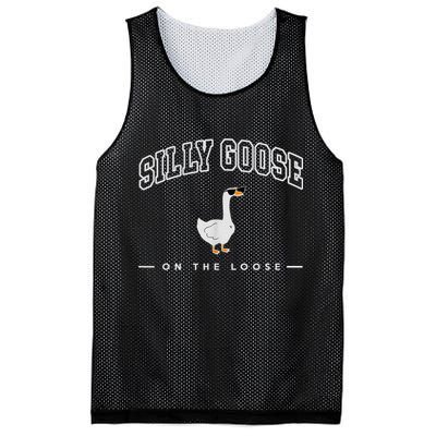 Silly Goose Goose On The Loose Funny Silly Goose University Mesh Reversible Basketball Jersey Tank