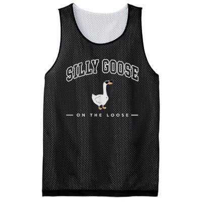 Silly Goose Goose On The Loose Funny Silly Goose University Mesh Reversible Basketball Jersey Tank