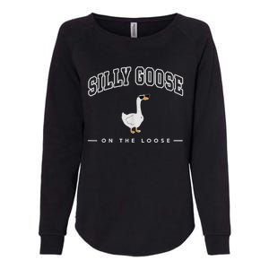 Silly Goose Goose On The Loose Funny Silly Goose University Womens California Wash Sweatshirt