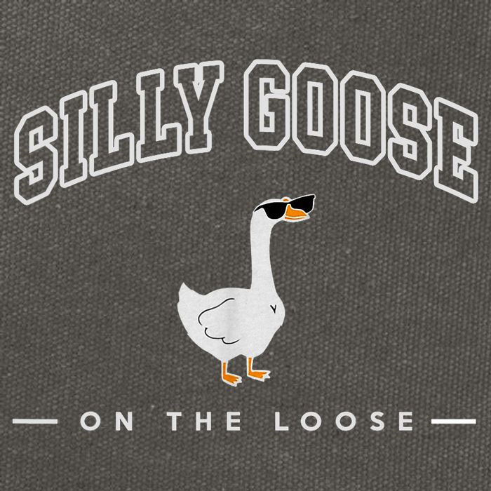 Silly Goose Goose On The Loose Funny Silly Goose University Cotton Canvas Backpack