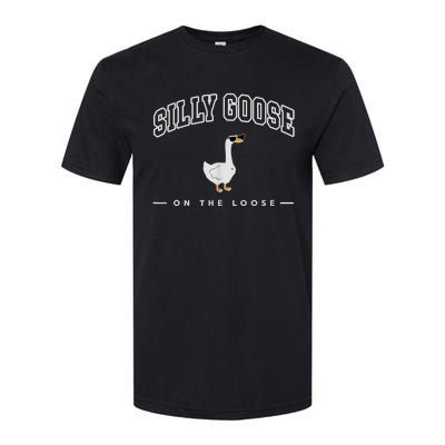 Silly Goose Goose On The Loose Funny Silly Goose University Softstyle CVC T-Shirt