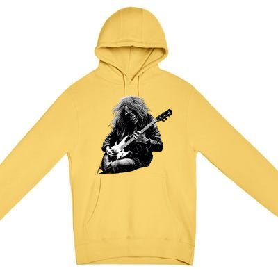 Skeleton Guitar Guy Rock And Roll Band Rock On Gift Premium Pullover Hoodie