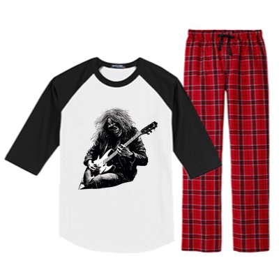 Skeleton Guitar Guy Rock And Roll Band Rock On Gift Raglan Sleeve Pajama Set