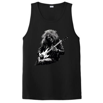 Skeleton Guitar Guy Rock And Roll Band Rock On Gift PosiCharge Competitor Tank