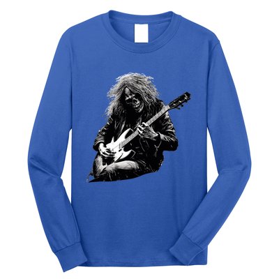 Skeleton Guitar Guy Rock And Roll Band Rock On Gift Long Sleeve Shirt