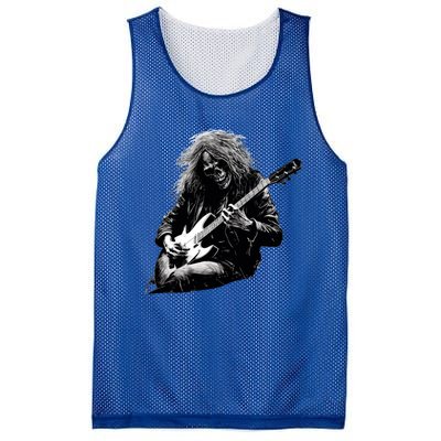 Skeleton Guitar Guy Rock And Roll Band Rock On Gift Mesh Reversible Basketball Jersey Tank