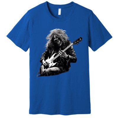 Skeleton Guitar Guy Rock And Roll Band Rock On Gift Premium T-Shirt