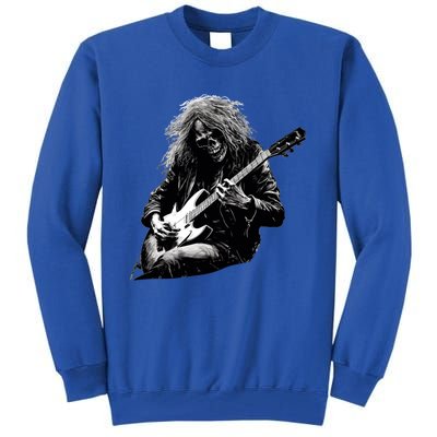 Skeleton Guitar Guy Rock And Roll Band Rock On Gift Tall Sweatshirt