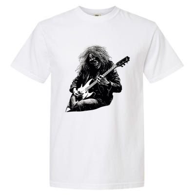 Skeleton Guitar Guy Rock And Roll Band Rock On Gift Garment-Dyed Heavyweight T-Shirt