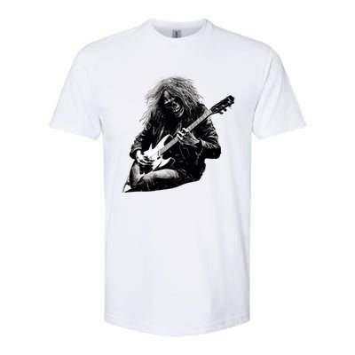 Skeleton Guitar Guy Rock And Roll Band Rock On Gift Softstyle CVC T-Shirt