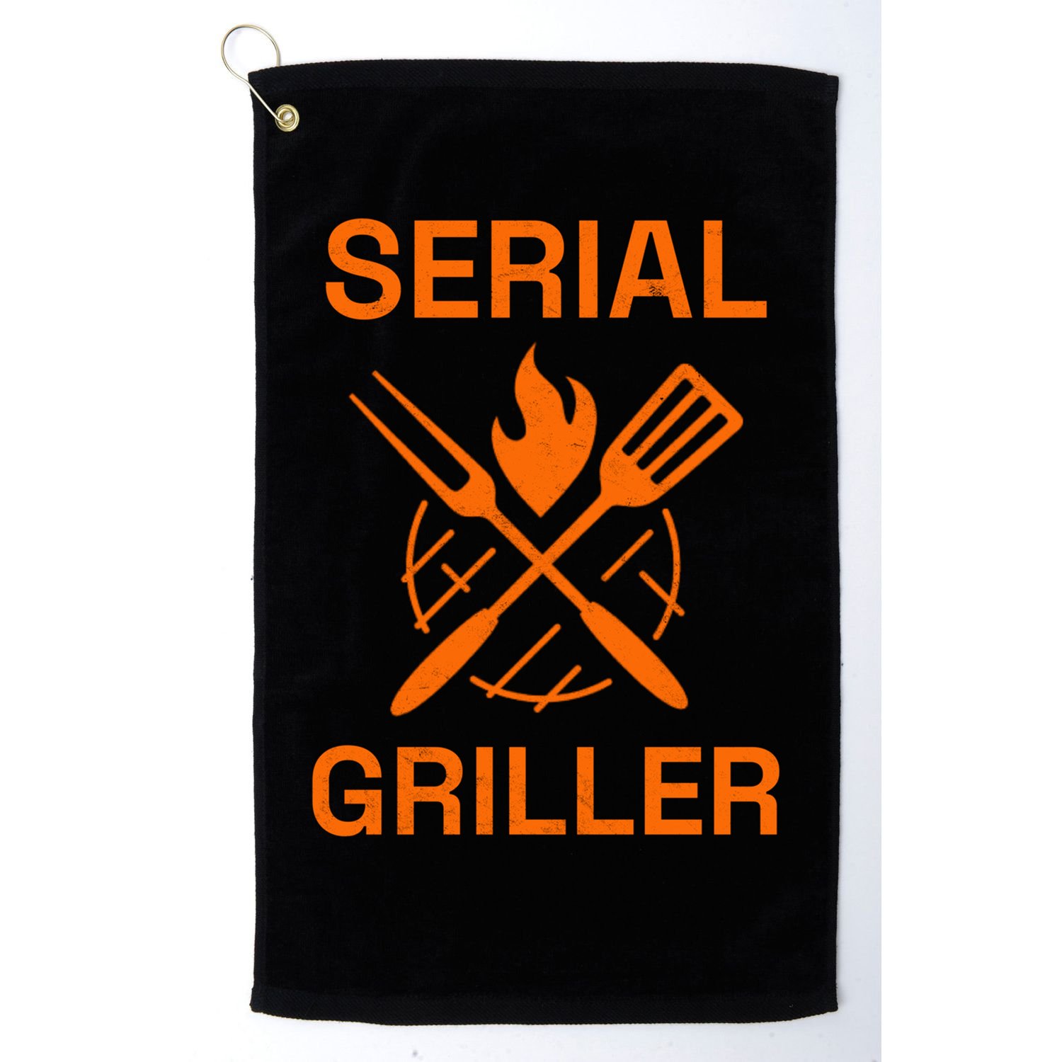 Serial Griller Grilling Bbq Grill Master Smoker Cooking Dad Great Gift Golf Towel