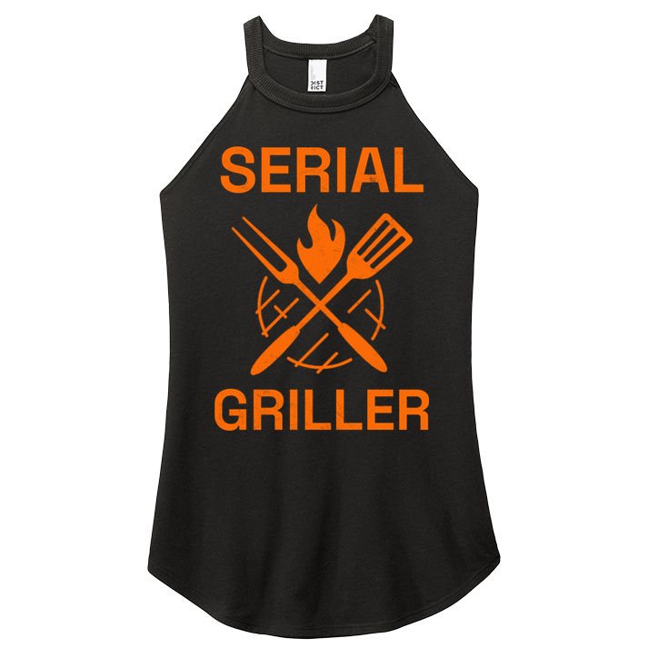 Serial Griller Grilling Bbq Grill Master Smoker Cooking Dad Great Gift Women's Perfect Tri Rocker Tank