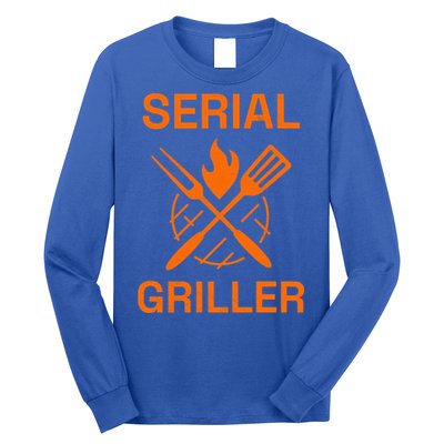 Serial Griller Grilling Bbq Grill Master Smoker Cooking Dad Great Gift Long Sleeve Shirt