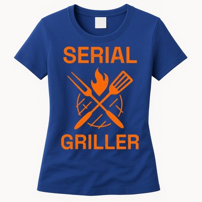 Serial Griller Grilling Bbq Grill Master Smoker Cooking Dad Great Gift Womens T-Shirt