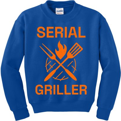 Serial Griller Grilling Bbq Grill Master Smoker Cooking Dad Great Gift Kids Sweatshirt