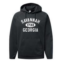 Savannah Georgia Ga Souvenirs Performance Fleece Hoodie