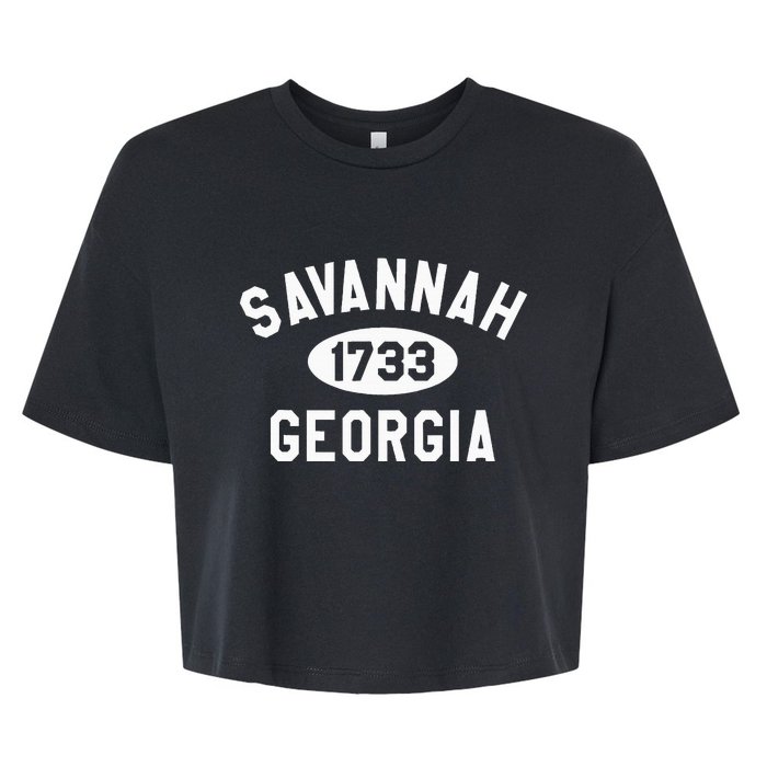 Savannah Georgia Ga Souvenirs Bella+Canvas Jersey Crop Tee