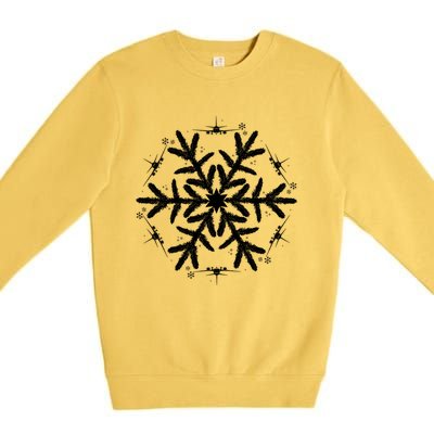 Snowflake Great Gift Christmas Airplane Gift Premium Crewneck Sweatshirt