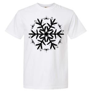 Snowflake Great Gift Christmas Airplane Gift Garment-Dyed Heavyweight T-Shirt