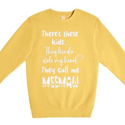 Special Grandma Grandmother These Call Me MeeMaw Premium Crewneck Sweatshirt