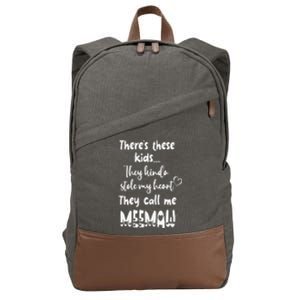 Special Grandma Grandmother These Call Me MeeMaw Cotton Canvas Backpack