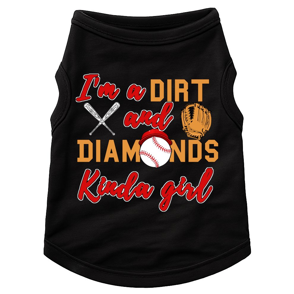 Softball Great Gift Dirt And Diamonds Kinda Great Gift Doggie Tank