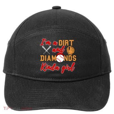 Softball Great Gift Dirt And Diamonds Kinda Great Gift 7-Panel Snapback Hat