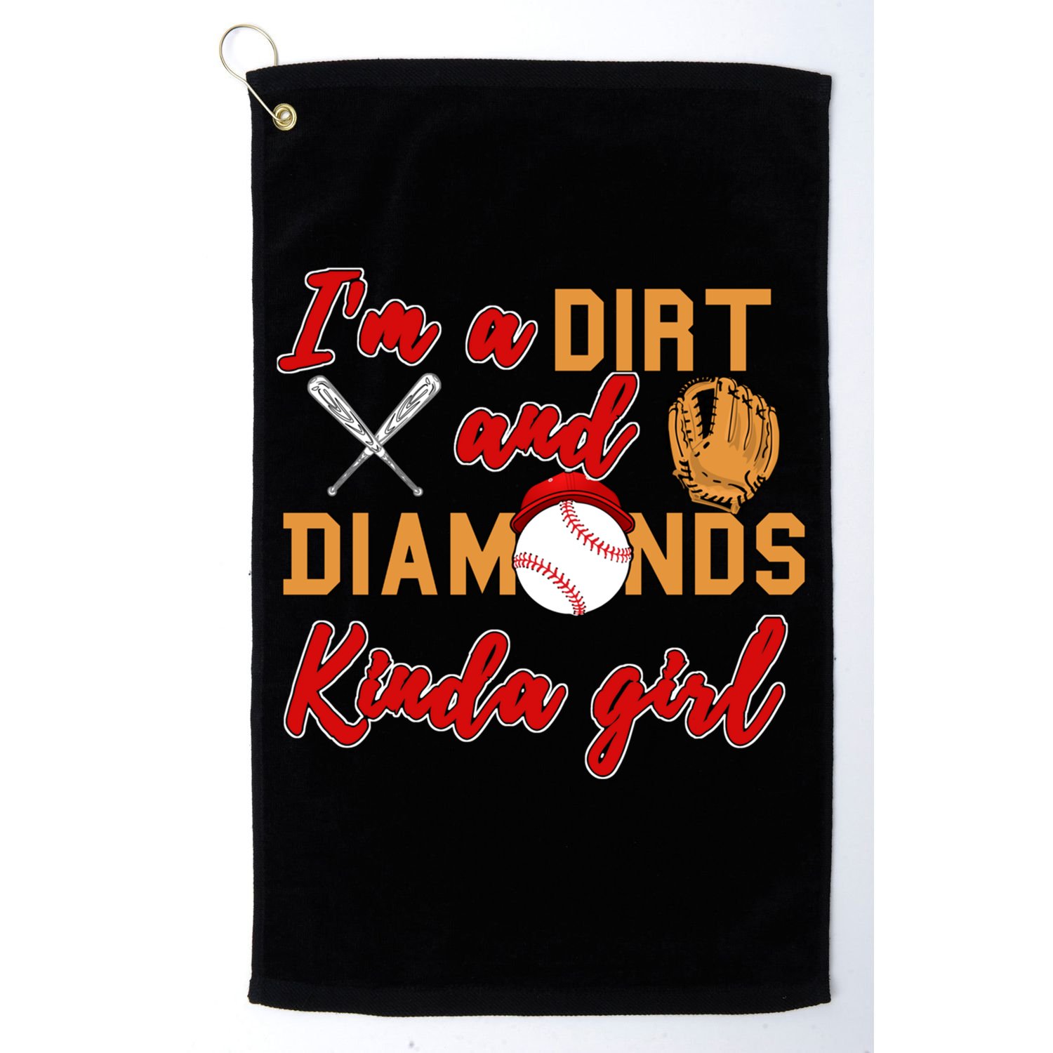 Softball Great Gift Dirt And Diamonds Kinda Great Gift Golf Towel