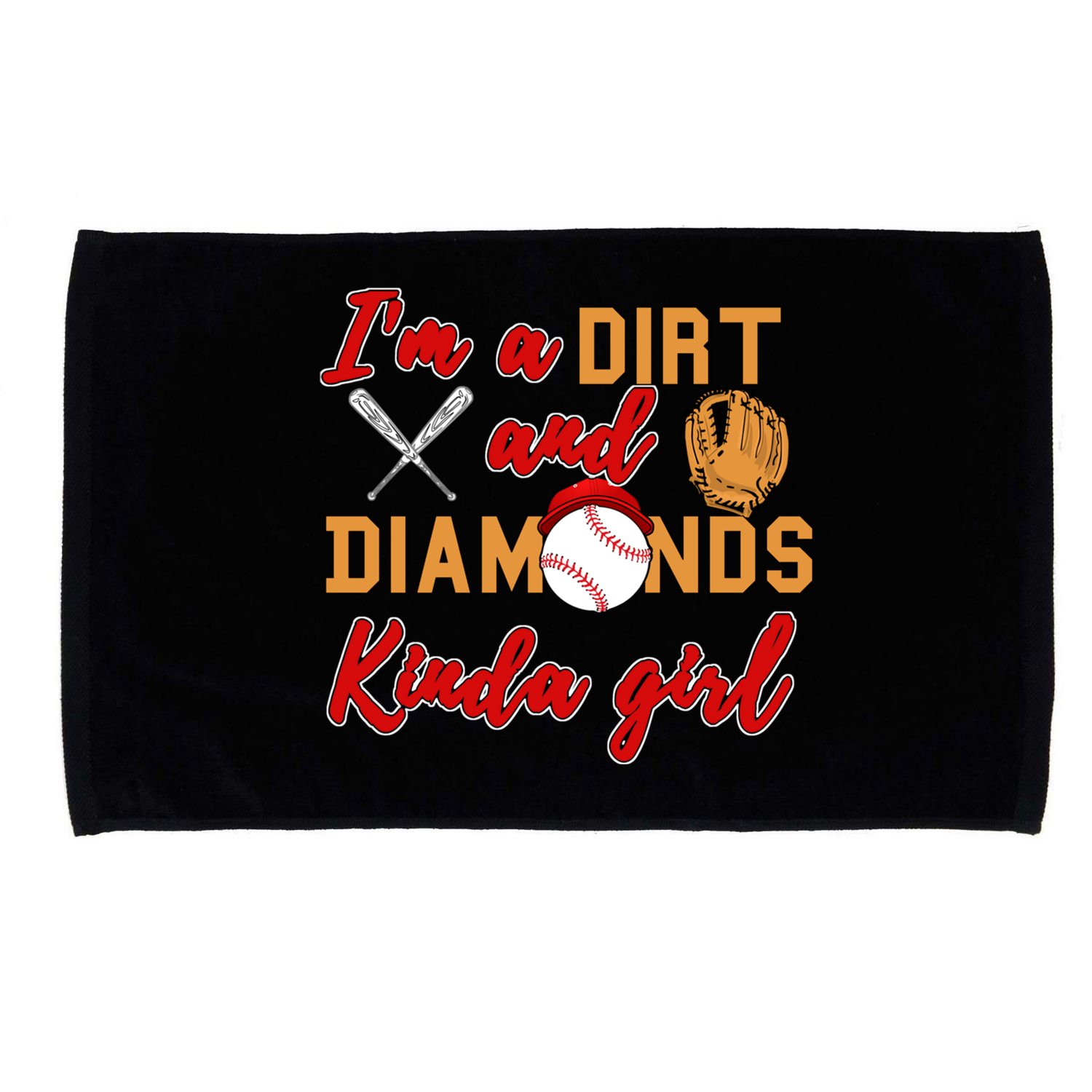 Softball Great Gift Dirt And Diamonds Kinda Great Gift Microfiber Hand Towel