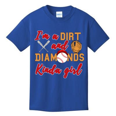 Softball Great Gift Dirt And Diamonds Kinda Great Gift Kids T-Shirt