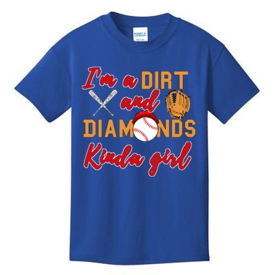 Softball Great Gift Dirt And Diamonds Kinda Great Gift Kids T-Shirt