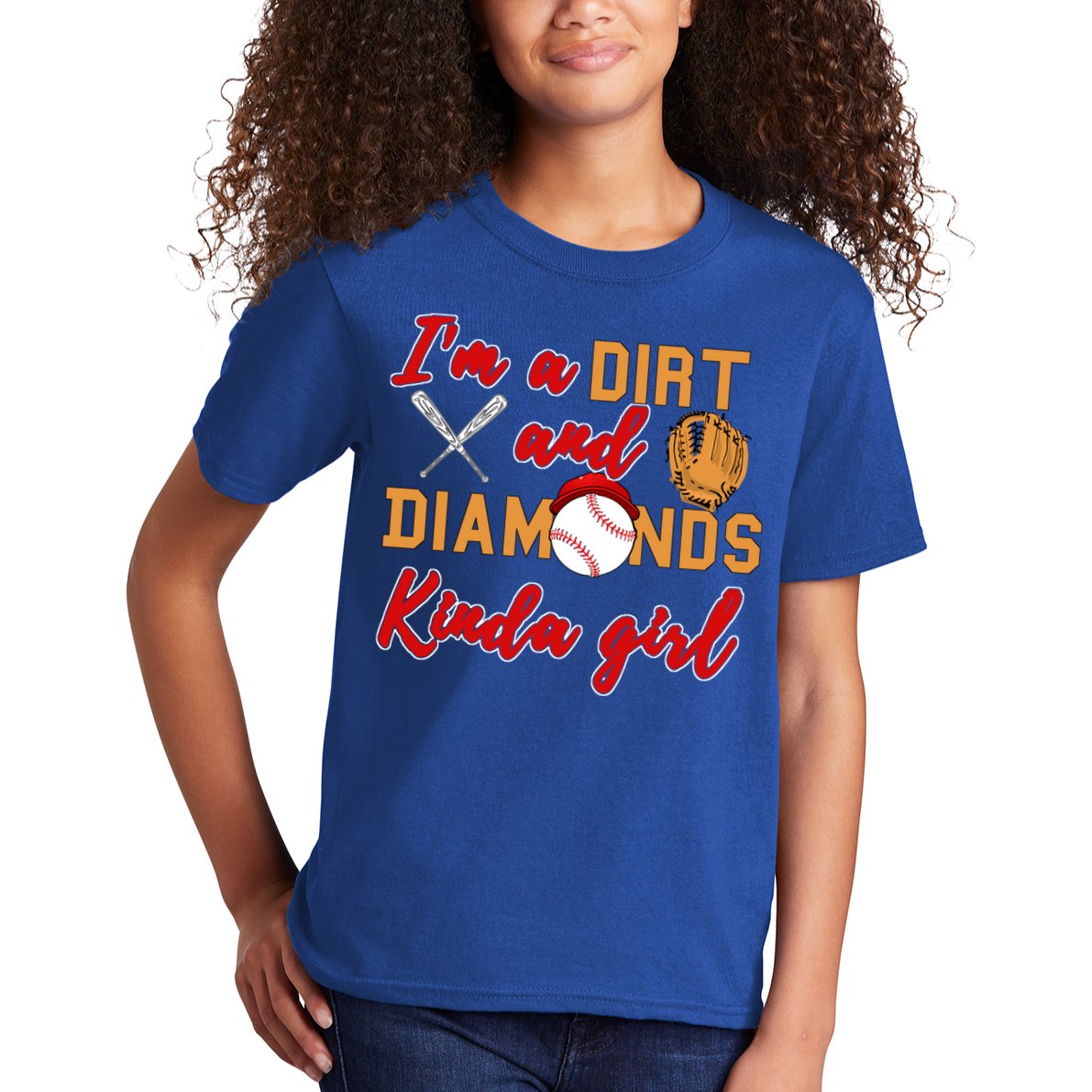 Softball Great Gift Dirt And Diamonds Kinda Great Gift Kids T-Shirt
