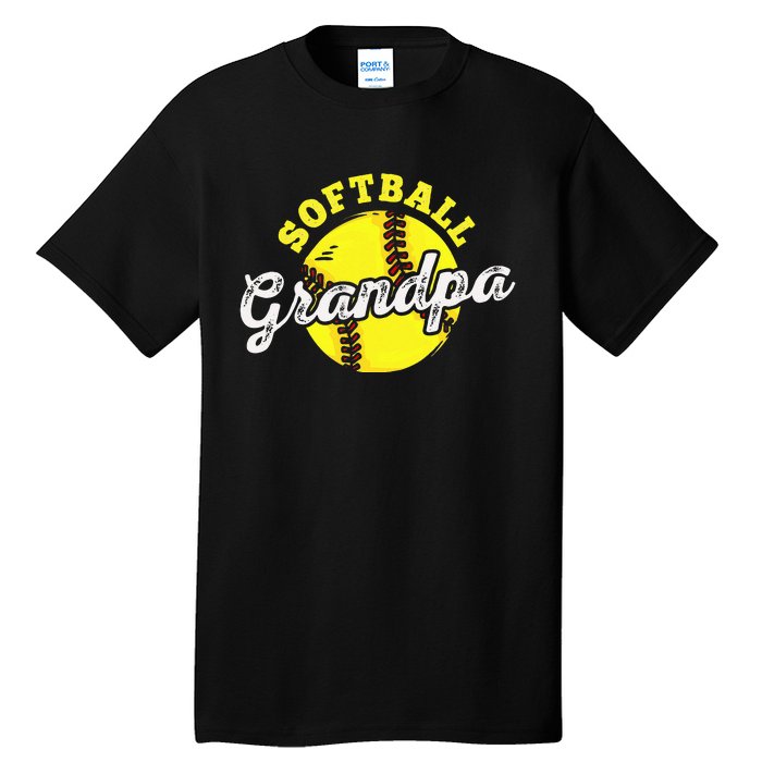 Softball Grandpa Grandfather Fathers Day Tall T-Shirt