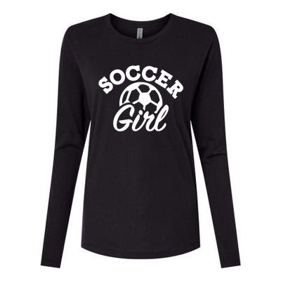 Soccer Girl Gift Womens Cotton Relaxed Long Sleeve T-Shirt