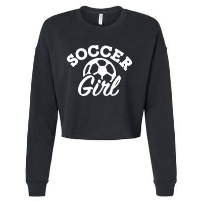 Soccer Girl Gift Cropped Pullover Crew