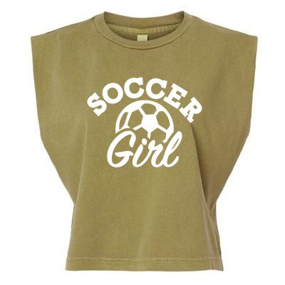 Soccer Girl Gift Garment-Dyed Women's Muscle Tee