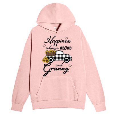 Sunflower Grandma Gift Happiness Is Being A Mom And Granny Gift Urban Pullover Hoodie