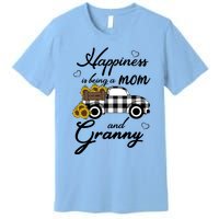 Sunflower Grandma Gift Happiness Is Being A Mom And Granny Gift Premium T-Shirt