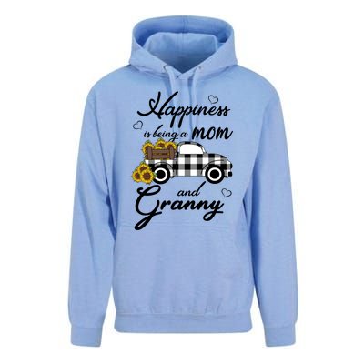 Sunflower Grandma Gift Happiness Is Being A Mom And Granny Gift Unisex Surf Hoodie