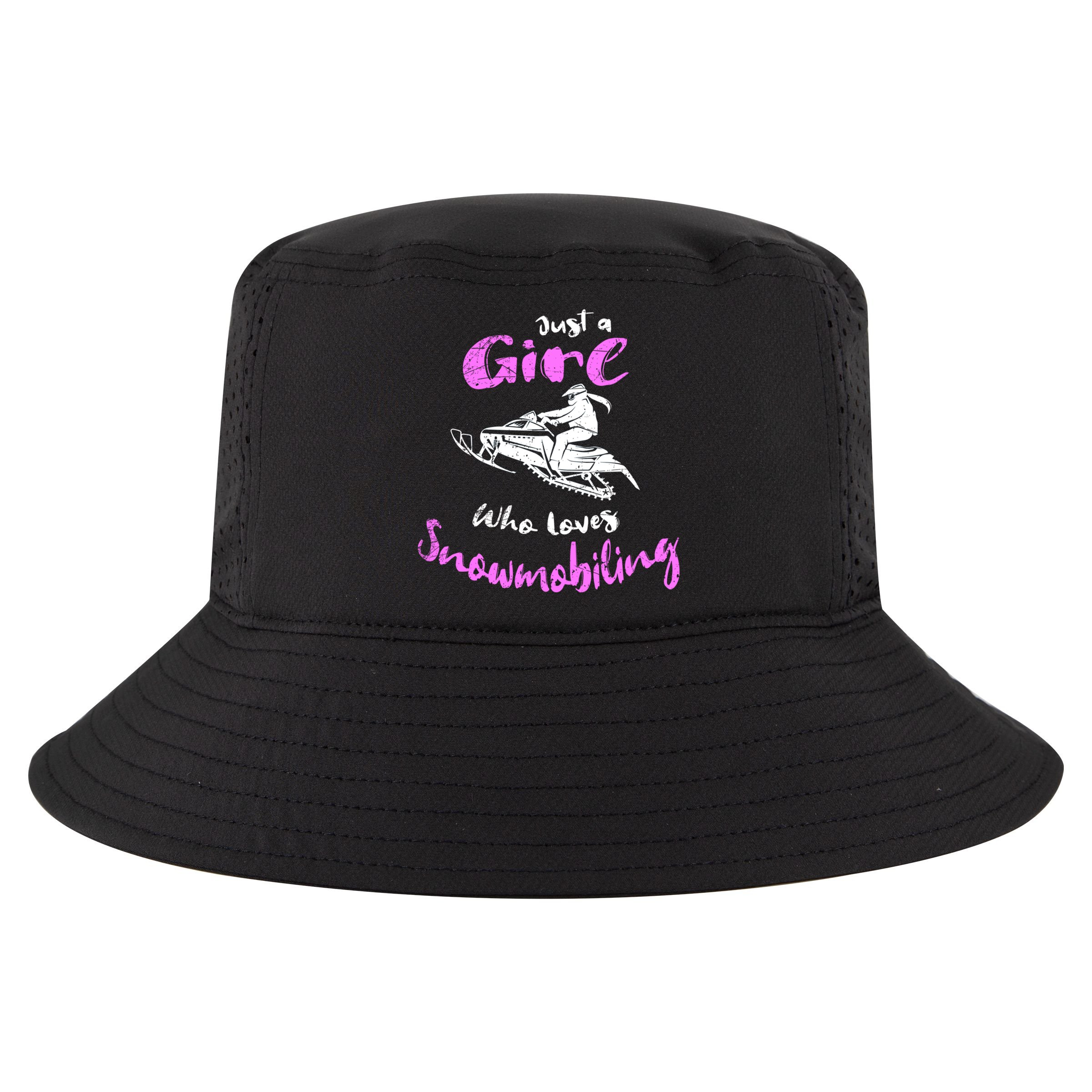 Snowmobile Girl Gift I Just A Girl Who Loves Snowmobiling Great Gift Cool Comfort Performance Bucket Hat