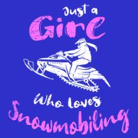 Snowmobile Girl Gift I Just A Girl Who Loves Snowmobiling Great Gift Premium T-Shirt