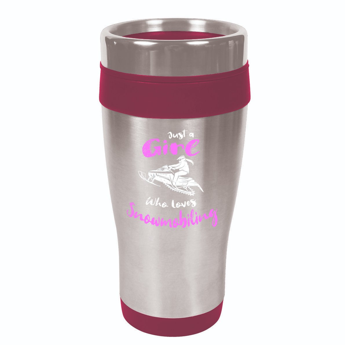 Snowmobile Girl Gift I Just A Girl Who Loves Snowmobiling Great Gift 16oz Travel Tumbler