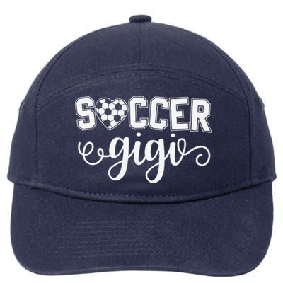 Soccer Gigi Grandma Sport Lover Birthday MotherS Day 7-Panel Snapback Hat