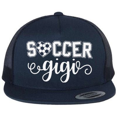 Soccer Gigi Grandma Sport Lover Birthday MotherS Day Flat Bill Trucker Hat