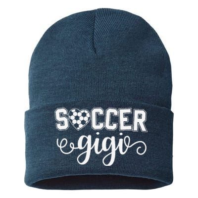 Soccer Gigi Grandma Sport Lover Birthday MotherS Day Sustainable Knit Beanie