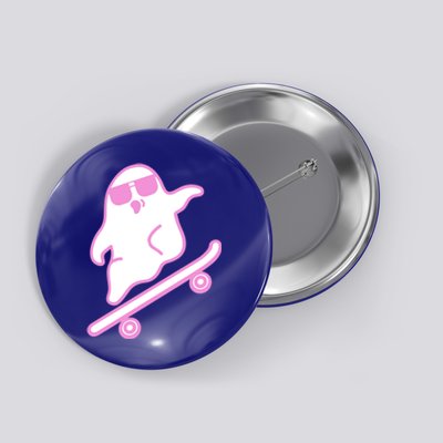 Skateboarding Ghost Great Gift Button