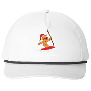 Season's Greetings Gingerbread Snowboarding Boarder Gift Snapback Five-Panel Rope Hat