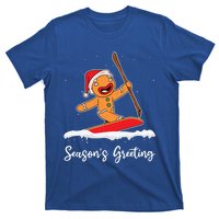 Season's Greetings Gingerbread Snowboarding Boarder Gift T-Shirt