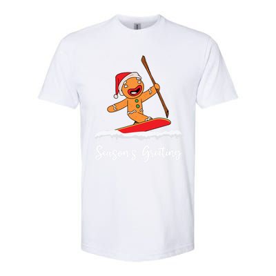 Season's Greetings Gingerbread Snowboarding Boarder Gift Softstyle CVC T-Shirt